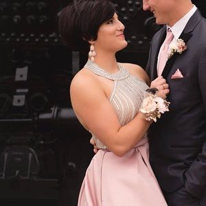 Formal dusty pink dress